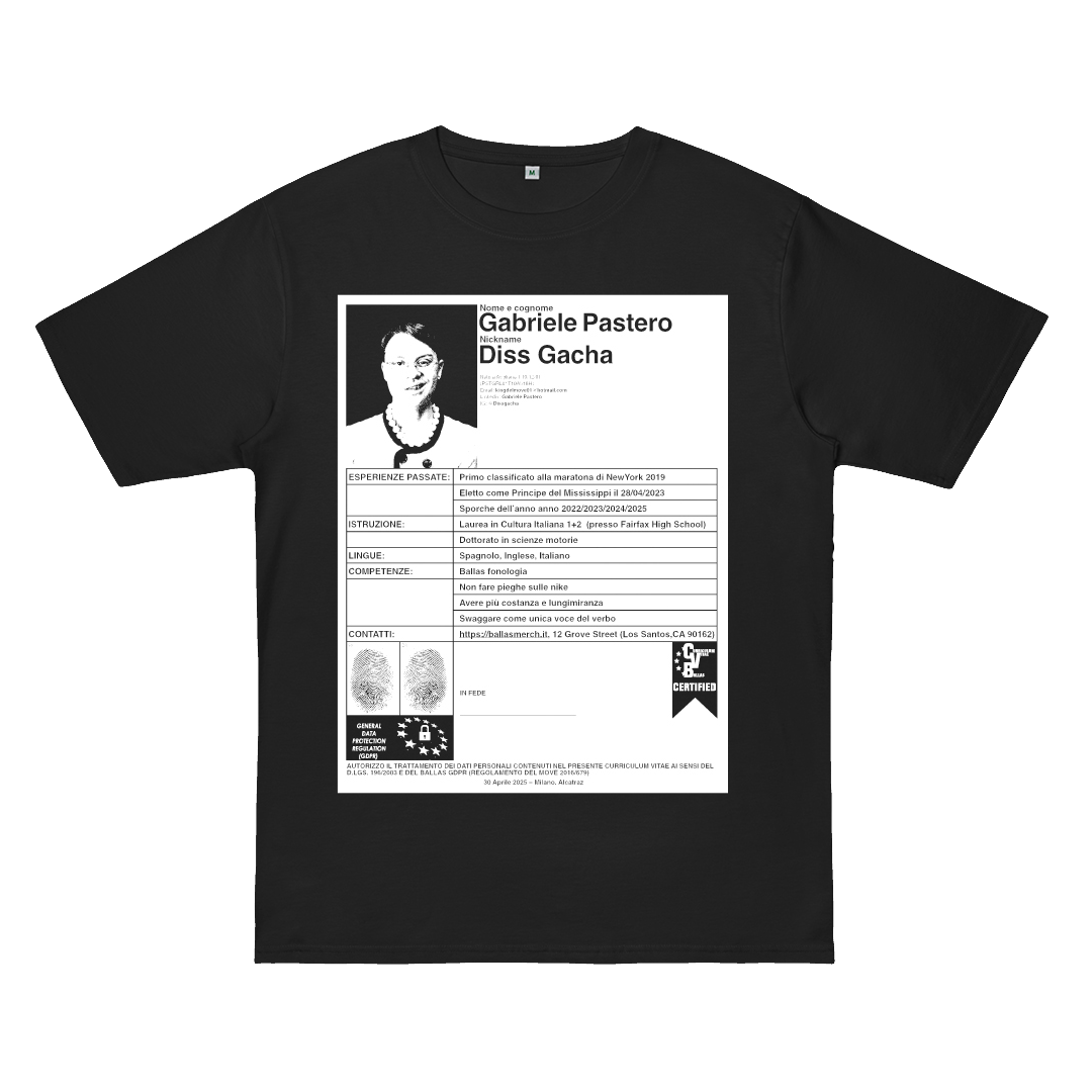 “GABRIELE PASTERO CV” T-Shirt